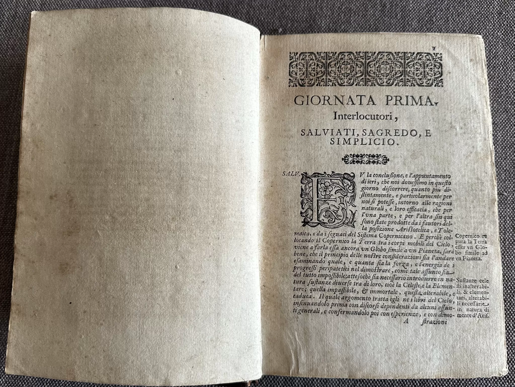 Figura 2. Dialogo os tres personagens Salvati Sagredo e Simplicio